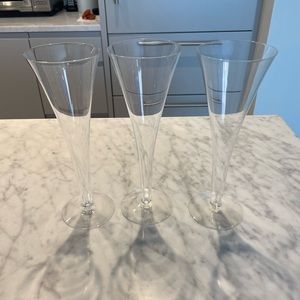 3 TIFFANY&CO CHAMPAGNE FLUTES